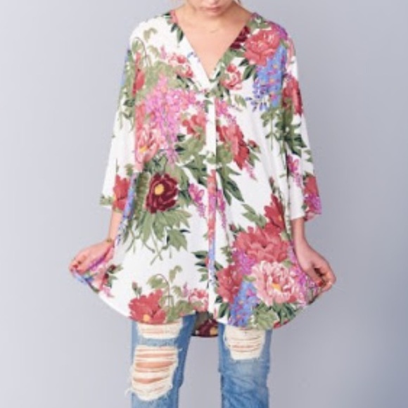 SHOW ME YOUR MUMU Downtown Tunic Floral Button - Picture 5 of 11